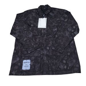 Mcq Alexander Mcqueen Gyo Overshirt Allover Pattern Black Gray Men's Size Large